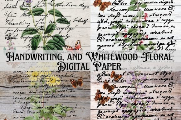 Download Handwriting and Whitewood Floral Paper - Premium Bundle